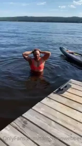 A little dip in the lake yesterday