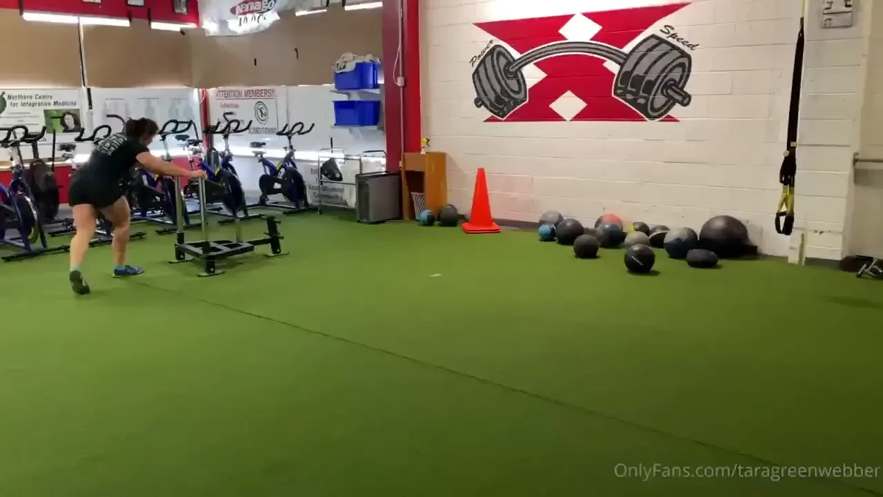 Some prowler sprints for warm up 