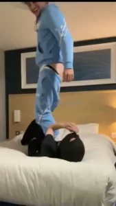 Watch me rub my sweaty musky scented hole all over his face and body