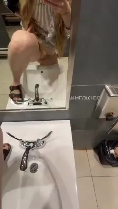 I love it when i find a sink low enough for me to pee in fyi no volume 