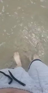 Beautiful trip to the beach water lapping my feet you jealous of me or