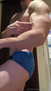 Flexing after hot shower full video is on my vip page musclegxd join