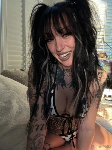 Messy hair and a cheeky tongue