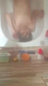 Gifs from a video where i masturbate until i cum in my own mouth and