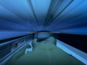 Captured my first experience using a tanning bed