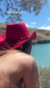 Yeehaw bella fiore video taken in secluded location