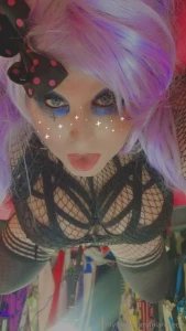 Was going to go for a bit of a low-key goth chick look but then just