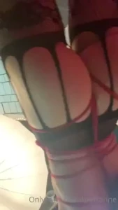 Good morning my little gobbies being tied up like a present just for