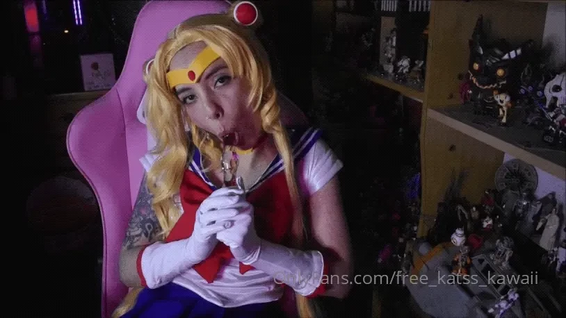 Sailor moon gifs masturbation with a glass dildo watch this free in 
