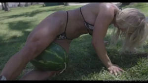 You have any idea of how hard it is to squeeze a watermelon between