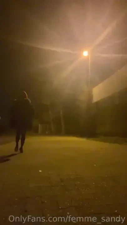 Strolling my neighbourhood in a skimpy lingerie and clitty 