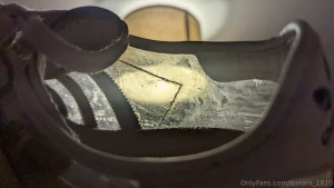 Maybe not the best sneakers to use as a cum dump