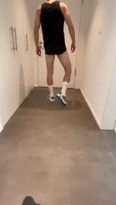 Walk in my underwear and this awesome sneakers