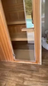 Sweaty sauna for me wanna see more full video coming for a privat