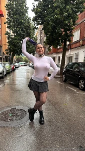 I was caught in the rain in a white top