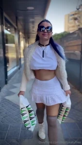 Walking around after doing a little shopping