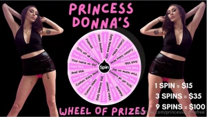 Spin the wheel and win a prize 1 spin 15 3 spins 35 9 spins 100 send a