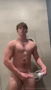 The water feels so good on my head and balls bro