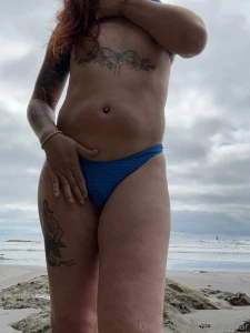 Beach vacation with none other than diybabe666 wearing my blue bikini part 6