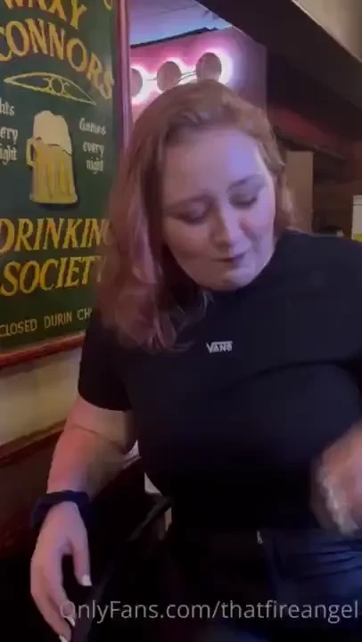 Me flashing my boobs at the bar part 3 