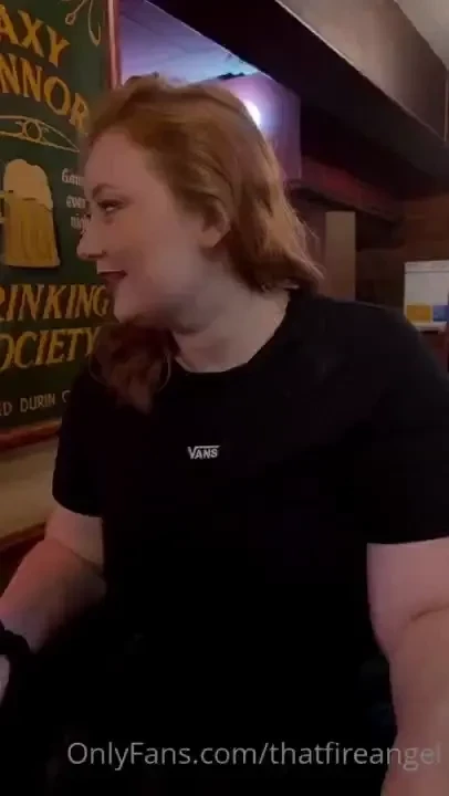 Me flashing my boobs at the bar 