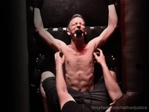 Little landon gagged tickled and post orgasm punished in the dungeon