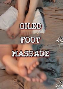 Oiled foot massage i have been walking in my heels all day my feet