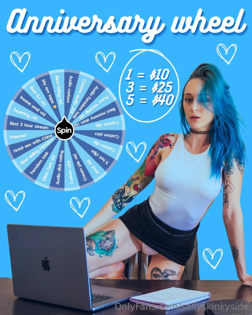 Anniversary wheel 9 fricking years baby god i actually cant belive it 