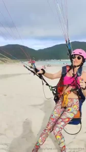 Enjoying the flight fulfilling the happiness in one go