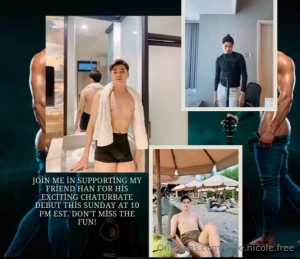 Show some love and support to my friend han on his first chaturbate