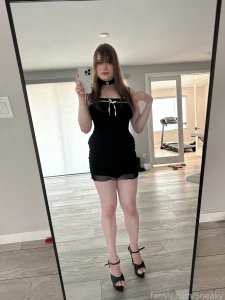 Just a little too pretty in black tonight femboy sissy