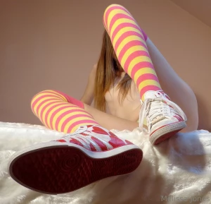 Only wearing my beloved overknee socks and sneakers for you part 12