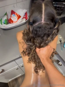 Raw sex in the kitchen no condom bareback fucking and he put me on the part 1