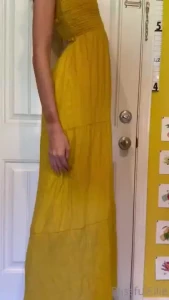 Long yellow dress today