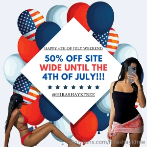 Last day for 50 off site wide baby happy 4th
