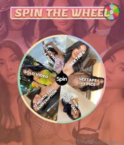 Spin the wheel it s decided you deserve that i spoil you a little so