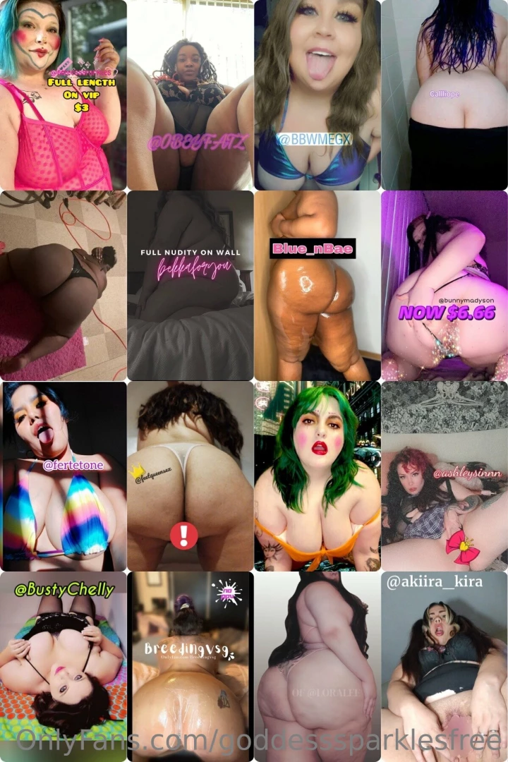 Get naughty with these hotties goddesssparkles obeyfatz bbwmegx 