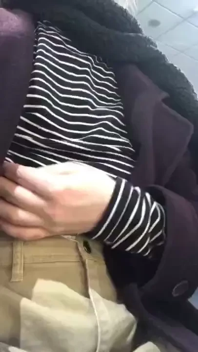 Naughty in the airport again there were people literally surrounding 