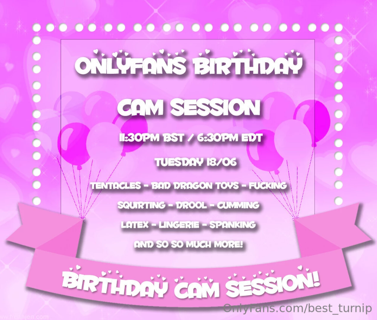Come join me tomorrow for a birthday cam session on my onlyfans from 