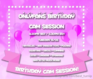Come join me tomorrow for a birthday cam session on my onlyfans from