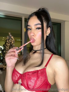 This candy cane tastes almost as good as dick