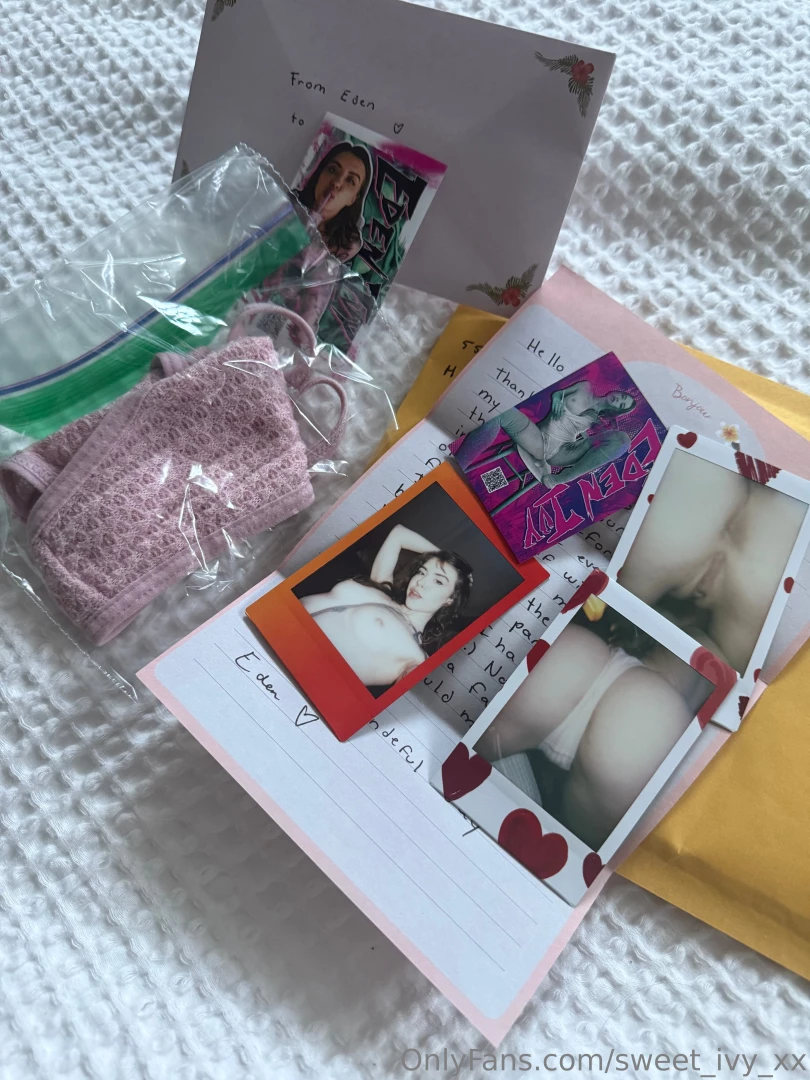 Apparently there s a hand written note polaroids and stickers included 