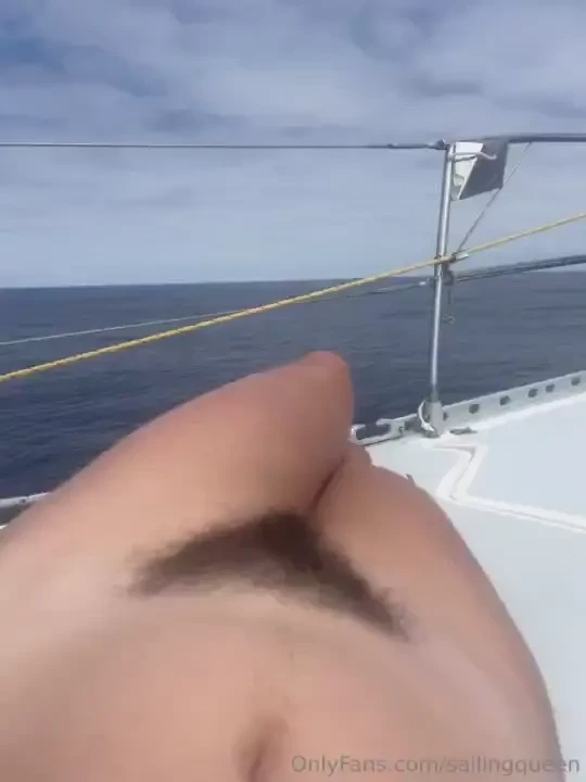 Tanning on the bow i also finally got to rub my little pussy and cum part 5 