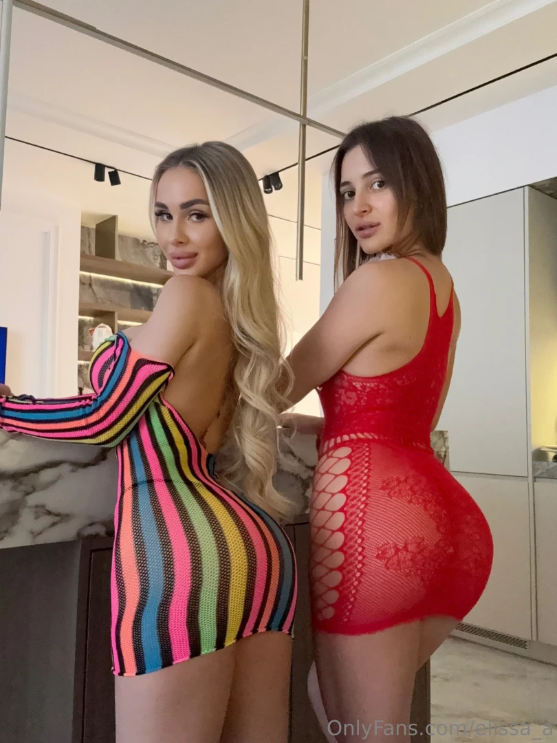 What could be sexier than two beautiful girls in tight dresses i think 