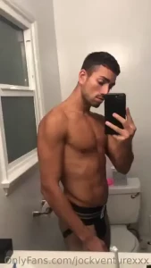 Jock venture bought his very first jock strap come sniff