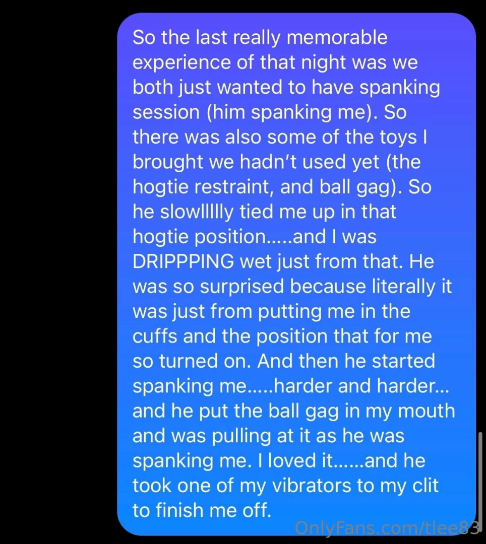 Telling a friend about a fun night i had recently part 2 of 2 see part part 1 