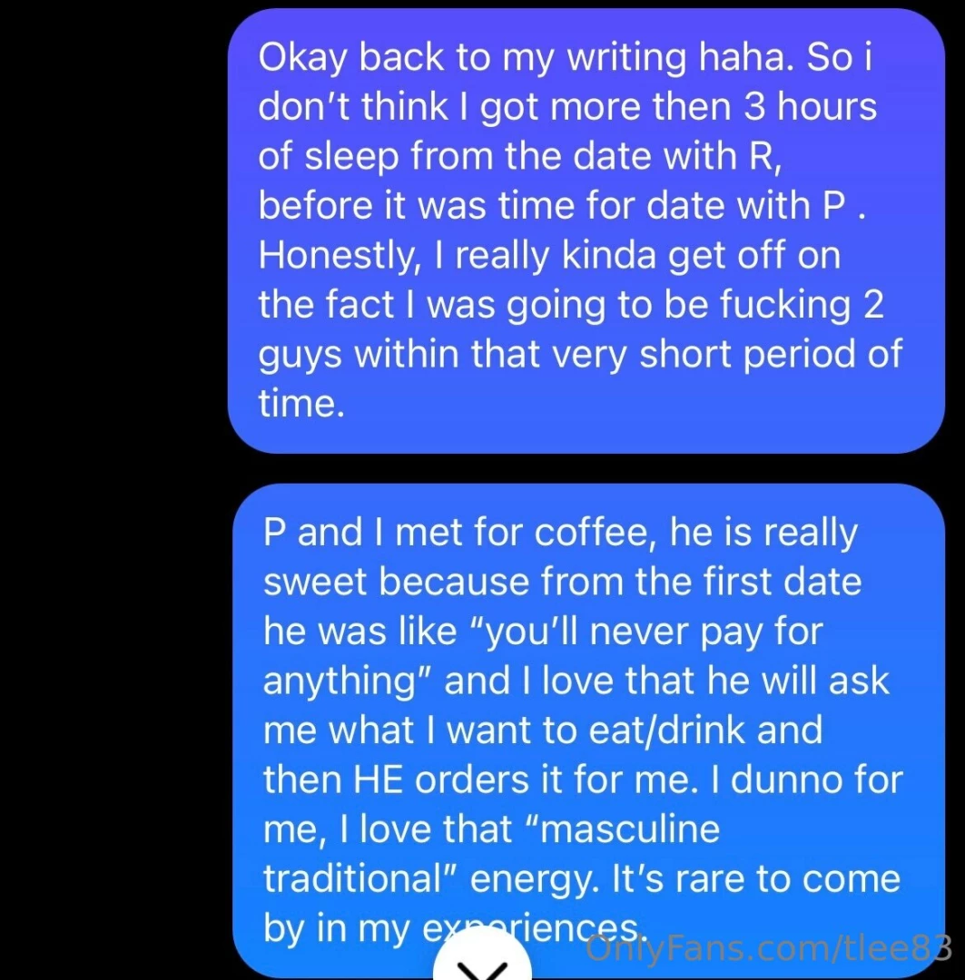 Telling a friend about a fun night i had recently part 2 of 2 see part 