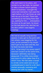 Telling a friend about a fun night i had recently part 2 of 2 see part part 2