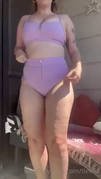 Trying on a bathing suit for some fun at the beach this weekend not 