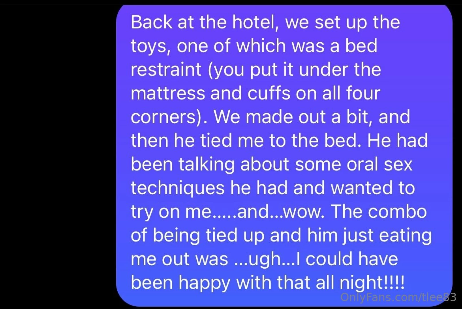 Telling a friend about a fun night i had recently part 1 of 2 